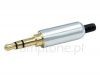 Jack plug 3,5mm stereo Gold alu silver